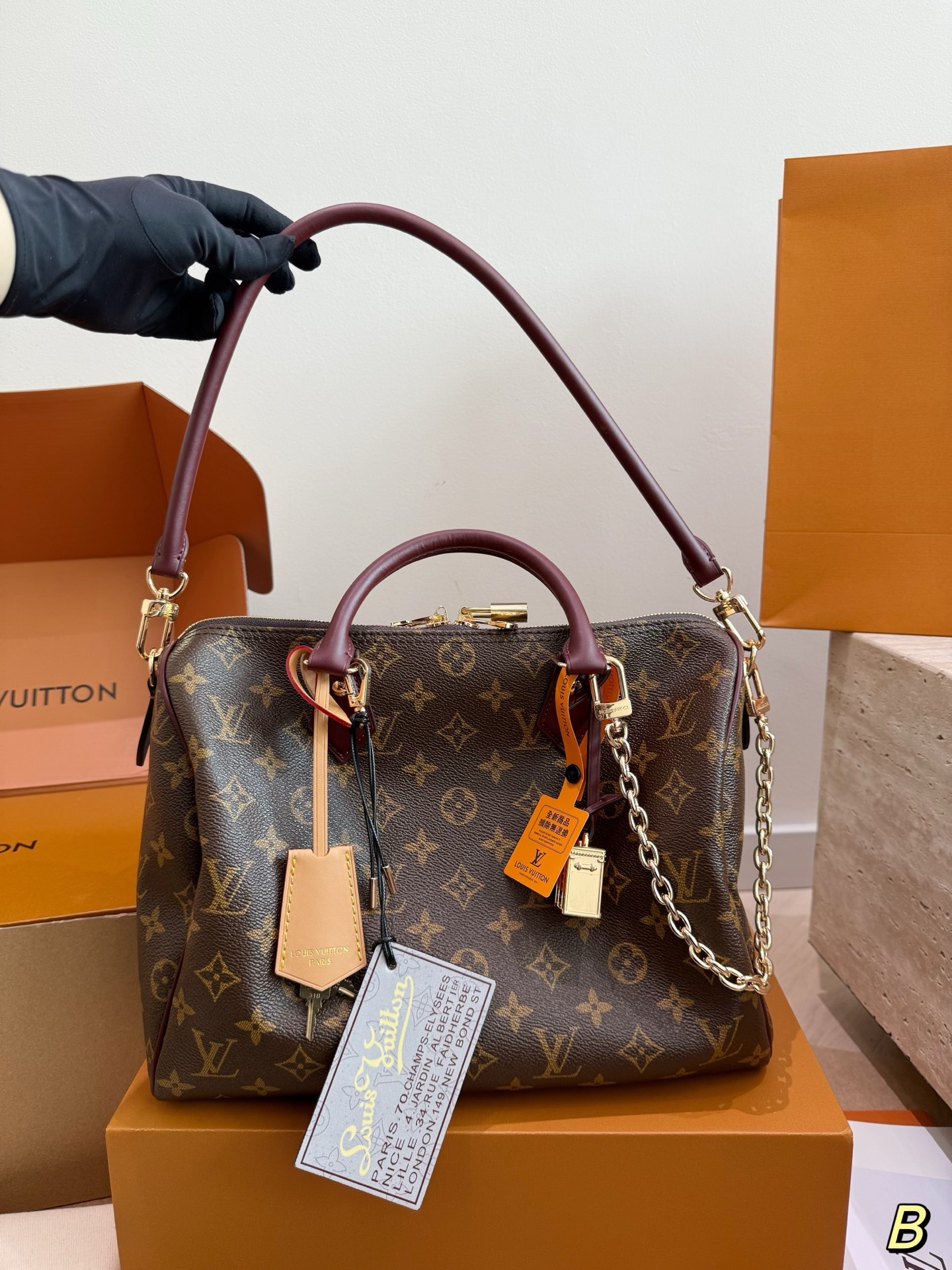 LV Speedy Soft 30 Handbag Monogram Canvas Cowhide 2